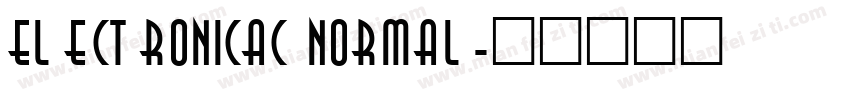 ElectronicaC Normal字体转换